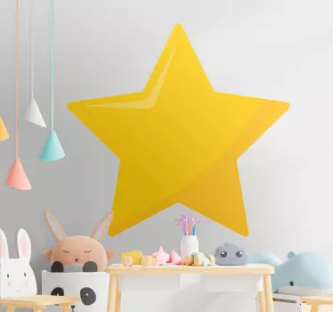 Nálepka pre deti prízvuk žltej hviezdy - Tenstickers