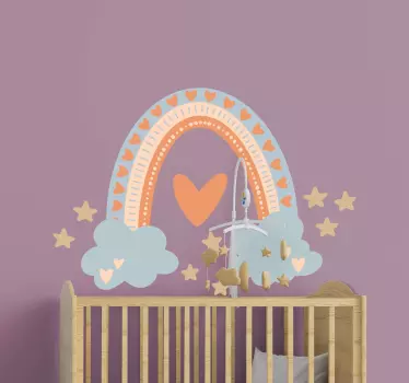 Pastelové farby dúhové ilustrácie nástenné umenie - Tenstickers