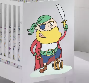 Pegleg pirátske deti nálepka - Tenstickers