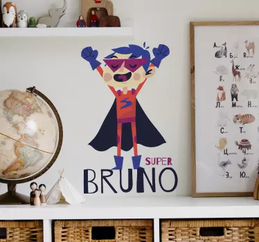 Personalizovaná nálepka superhrdinu superboy - Tenstickers