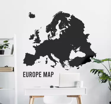 Politická mapa európy nálepka mapa sveta - Tenstickers