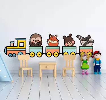 Pôvabný vláčik ilustrácie nástenné umenie - Tenstickers