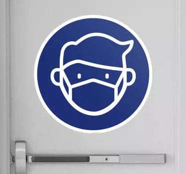 Povinná maska zo sklenených dverí - Tenstickers