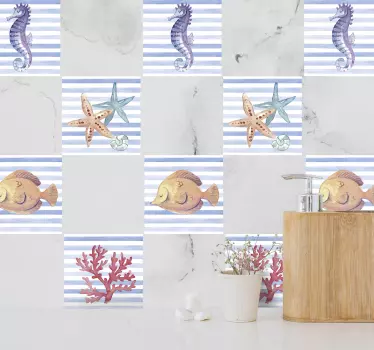 Prevod dlaždíc morského života - Tenstickers