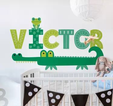Prispôsobená nálepka krokodíla divokých zvierat - Tenstickers