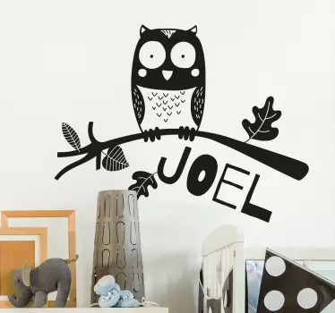 Prispôsobiteľné sova ilustrácie nástenné umenie - Tenstickers