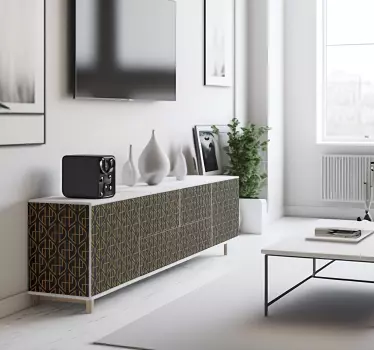 Nalepky na stenu pruhy čierne a zlaté čiary - Tenstickers