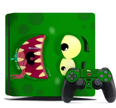 Ps4 zelené monštrum playstation 4 nálepky - Tenstickers