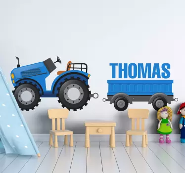 Retro personalizovaný samolepka na traktor - Tenstickers