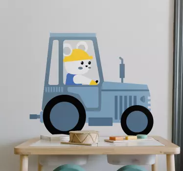 Roztomilý traktorový detský štítok - Tenstickers