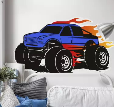 Samolepka na horiaci bočný vozík - Tenstickers