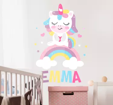 Samolepka na spanie jednorožca na mieru - Tenstickers