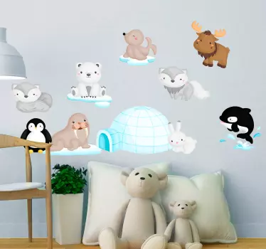Samolepka na stenu pre arktickú prírodu - Tenstickers
