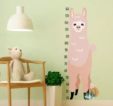 Samolepka na stenu s výškou lamy - Tenstickers