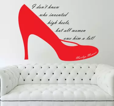 Samolepka na stenu s vysokým podpätkom marilyn monroe - Tenstickers