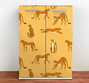 Nálepky na nábytok vzorovaný gepard - Tenstickers