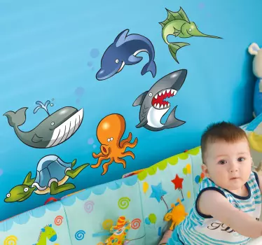 Samolepky pre morské tvory - Tenstickers