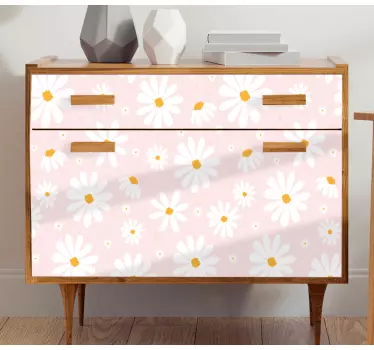Nálepka na nábytok ružové kvety - Tenstickers
