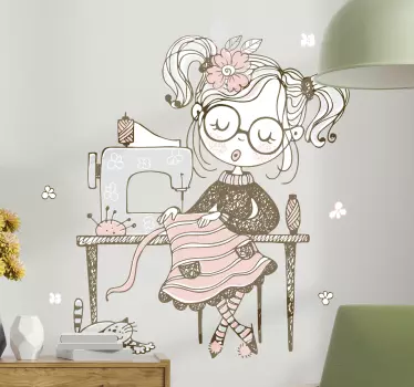 šijací set ilustrácie nástenné umenie - Tenstickers