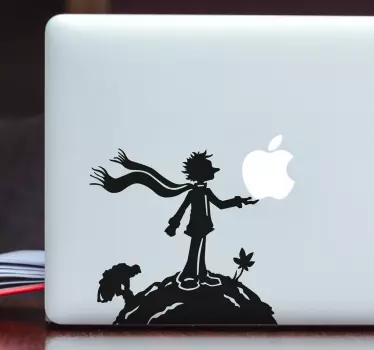 Silueta malého princa laptopu - Tenstickers