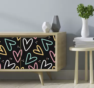 Srdiečka kallax obtisky na nábytok - Tenstickers