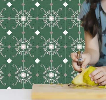 Starý štýl dlaždice vinyl prevod - Tenstickers
