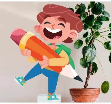 štítok na okne schoolkid späť do školy - Tenstickers