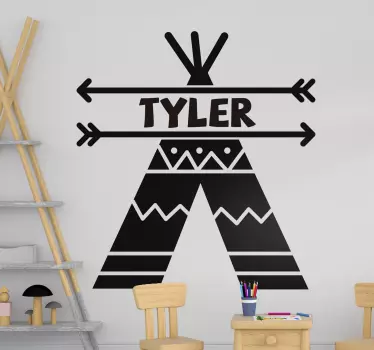Teepee stan deti spálňa obtisky - Tenstickers