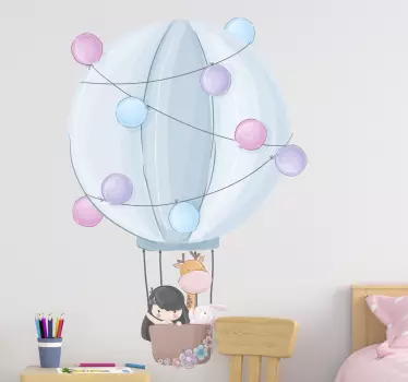 Teplovzdušné balóny ilustrácie nástenné umenie - Tenstickers