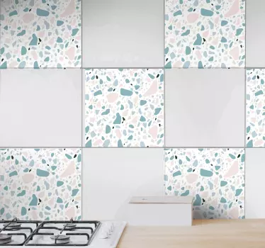 Terazzová dlaždica vzor dlaždíc prenos - Tenstickers