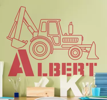 Veľká počiatočná samolepka na traktor - Tenstickers