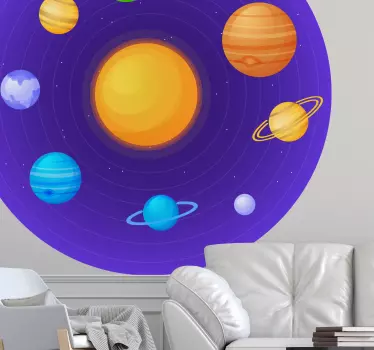Vesmírna nálepka koncept slnečnej sústavy - Tenstickers