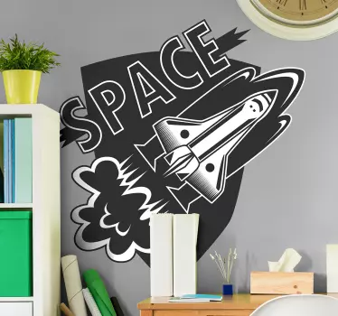 Vesmírna nálepka koncept štartu rakety - Tenstickers