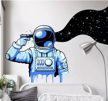 Vesmírna nálepka kozmické snímky astronautov - Tenstickers