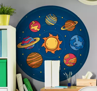 Vesmírna nálepka prvky slnečnej sústavy - Tenstickers