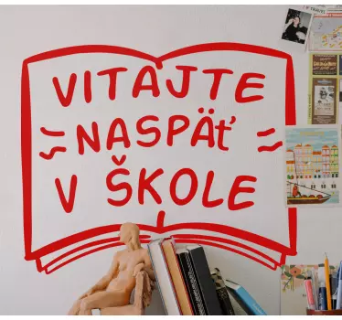 Vitajte v škole s nálepkou výkladu kníh - Tenstickers