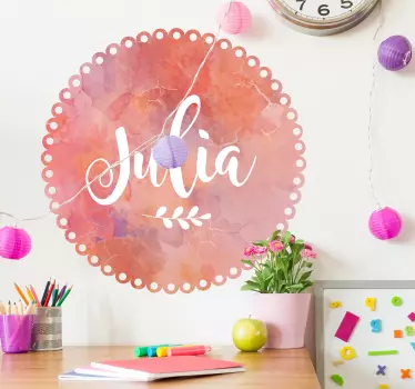 Vlastné meno mramor ilustrácie nástenné umenie - Tenstickers