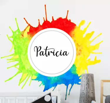 Vodová farba dúhový kruh samolepka na stenu - Tenstickers