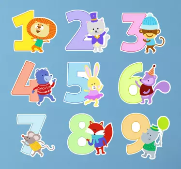 Zbierka čísel pre detské nálepky - Tenstickers