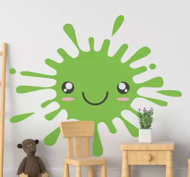 Zelená šťastná splash príšera - Tenstickers