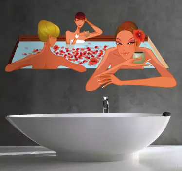 ženy v jacuzzi nálepke - Tenstickers