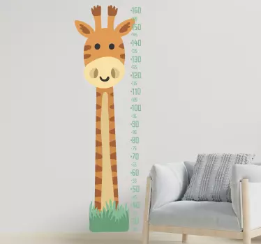 žirafa s obtlačkom grafu výšky merača rastu - Tenstickers