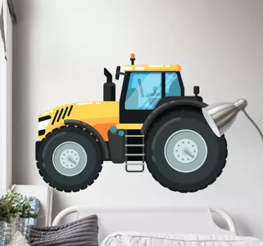 žltý traktorový obtlačok - Tenstickers