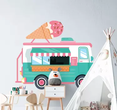 Zmrzlina nákladné auto ilustrácia obtlačok - Tenstickers