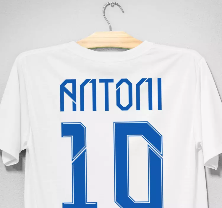 Biele tričká so vzorom futbalového klubu s menom - Tenstickers