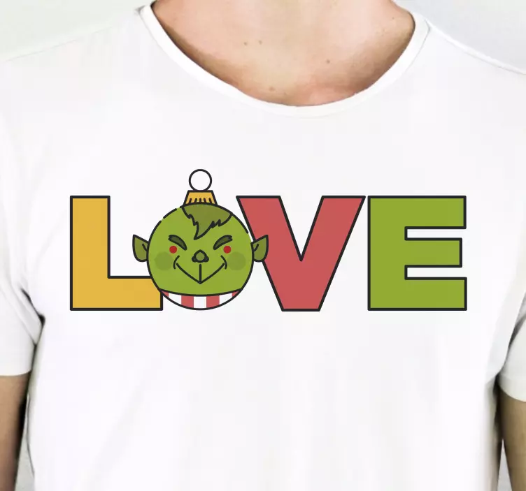 Grinch love vianočné tričko - Tenstickers