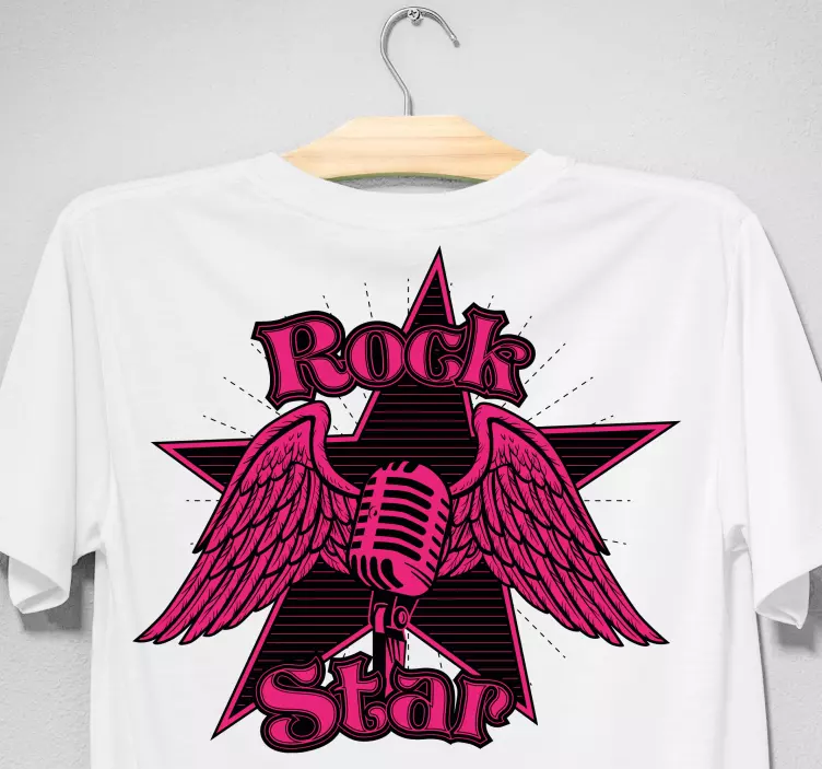 Kreatívne tričko s mikrofónom s krídlami na mieru - Tenstickers