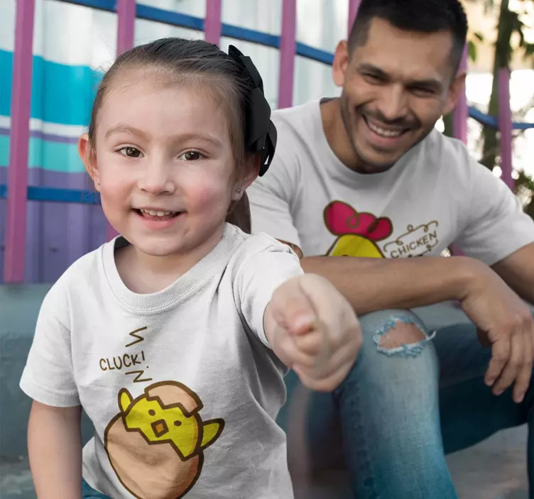 Kuracie a kuracie tričko otca a dieťaťa - Tenstickers