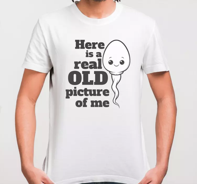 Moje staré prvé obrázok zábavné tričko na mieru - Tenstickers