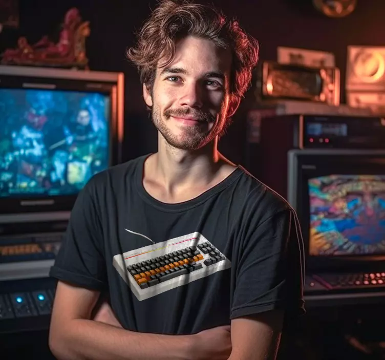 rôzne tričká retro počítačová klávesnicaRetro počítačová klávesni - Tenstickers